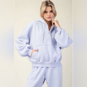 Women's Lavender Quarter Zip Hoodie